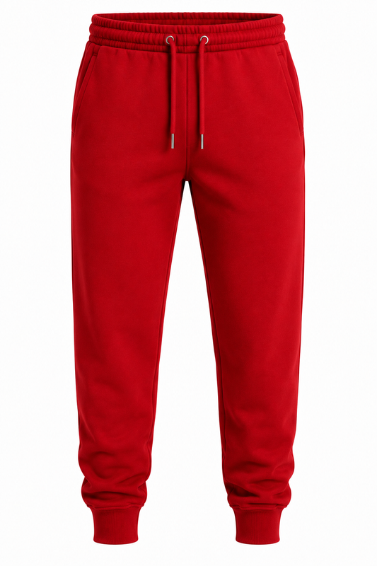 Premium Unisex Fleece Joggers – Red